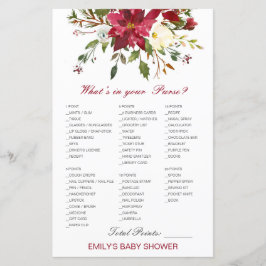 Lámina Editable What's on your Purse Bridal, Baby Shower