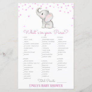 Lámina Editable What's on your Purse Bridal, Baby Shower