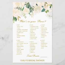 Lámina Editable What's on your Purse Bridal Shower Game