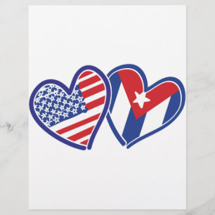 Lámina EE.UU. Cuba Love Hearts
