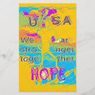 Lámina EEUU Hope: Colorido diseño texturado