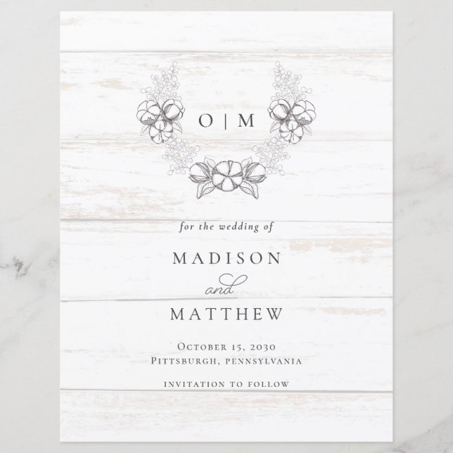 Lámina El algodón del sur de Madera Rústica presupuestal  (Anverso)