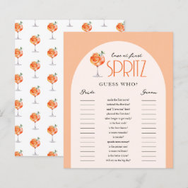 Lámina El amor al primer Spritz Bridal Shower adivina qui