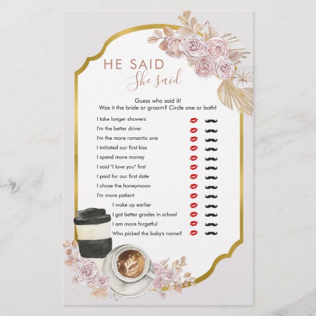 Lámina El amor de Boho está preparando ducha de novia dij (Anverso)