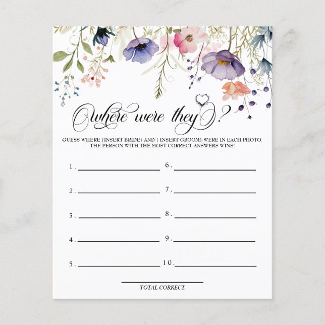 Lámina El amor en flor | Dónde Estaban | Juegos (Anverso)