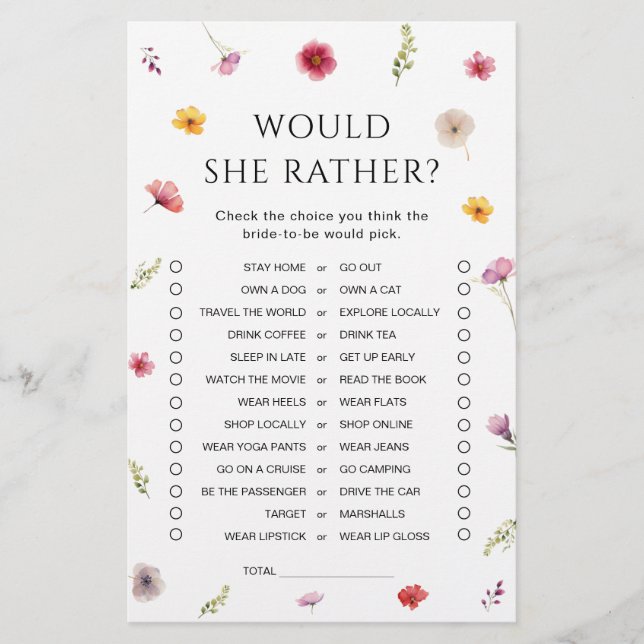 Lámina El amor en la ducha de novias en flor preferiría j (Anverso)