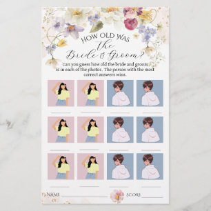 Lámina El amor en la flor Wildflower Rustic Bridal Game