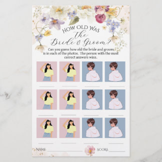 Lámina El amor en la flor Wildflower Rustic Bridal Game