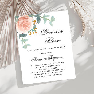 Lámina El amor en la floración rosa de oro Bridal Shower