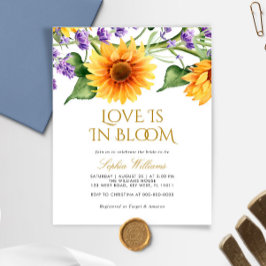 Lámina El amor entre girasoles y presupuesto está en flor