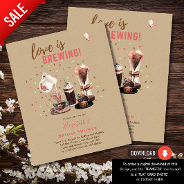 Lámina El amor es preparar café BRIDAL, muffins INVIT