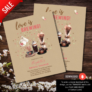 Lámina El amor es preparar café BRIDAL, muffins INVIT