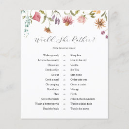 Lámina El amor está en flor de flores silvestres que pref