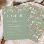 Lámina El amor está en la ducha de flores silvestres en f<br><div class="desc">Celebra el amor con nuestra invitación a la ducha de flores silvestres "El amor está en flor". Decorada con flores silvestres vibrantes y delicada vegetación, esta invitación capta la esencia del romance y la belleza natural. Tanto si se trata de una reunión íntima como de una aventura suntuosa, los suaves...</div>