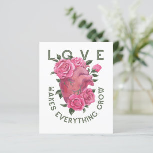 Lámina El amor hace que todo crezca - arte romántico flor