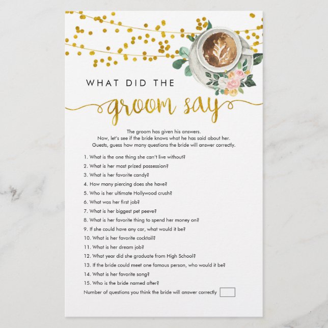 Lámina El amor por el café está preparando lo que dijo el (Anverso)