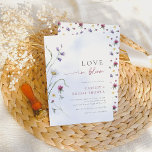 Lámina El amor presupuestal en la ducha de flores silvest<br><div class="desc">Con esta invitación a la flor silvestre, podrá fijar el tono de una suave y romántica ducha de novia. Este diseño presenta flores naturales de acuarela pintadas a mano en el lado izquierdo, equilibradas con un texto elegante a la derecha. La frase "Amor en Bloom" está escrita en un guión...</div>