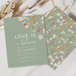 Lámina El amor presupuestal en la ducha de flores silvest<br><div class="desc">Celebra el amor con nuestra invitación a la ducha de flores silvestres "El amor está en flor". Decorada con flores silvestres vibrantes y delicada vegetación, esta invitación capta la esencia del romance y la belleza natural. Tanto si se trata de una reunión íntima como de una aventura suntuosa, los suaves...</div>