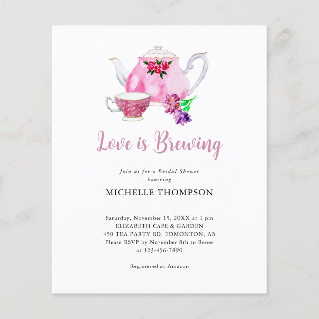 Lámina El amor presupuestal se está gestando Fiesta de té (Anverso)