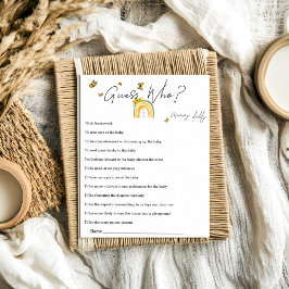 Lámina El arcoiris boho con girasoles adivina quién juega