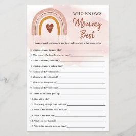 Lámina El arcoiris de moda Boho que conoce a mi mamá como