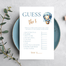 Lámina El Ataque De Balón De Aire Caliente Azul Adivina E