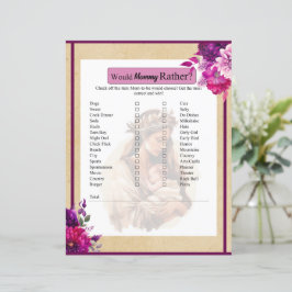 Lámina El Baby Shower Purple Boho sería más un juego mord