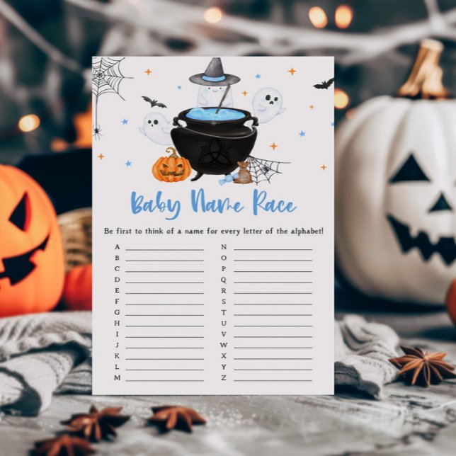 Lámina El bebé azul está preparando el juego de la raza p (Baby is Brewing Baby Shower Baby Name Race Game)