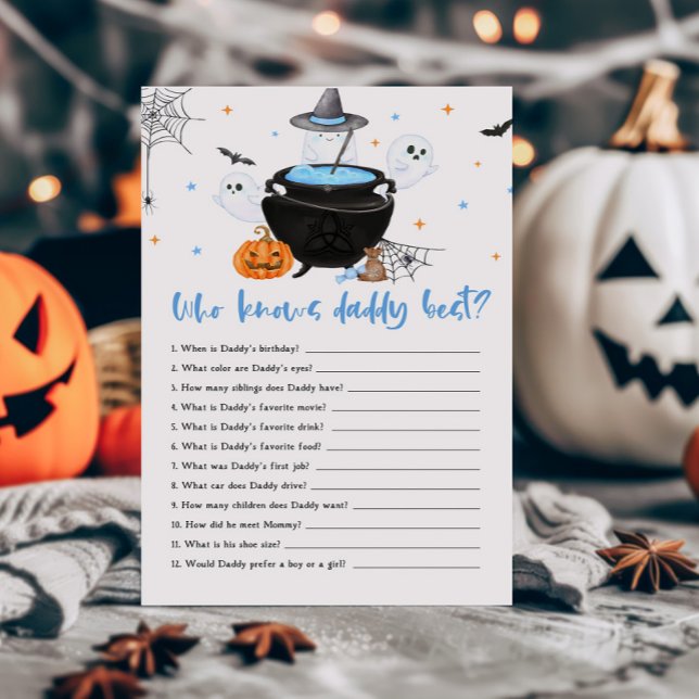 Lámina El bebé azul se está preparando quién conoce a pap (Baby is Brewing Baby Shower Who knows Daddy Best Game )