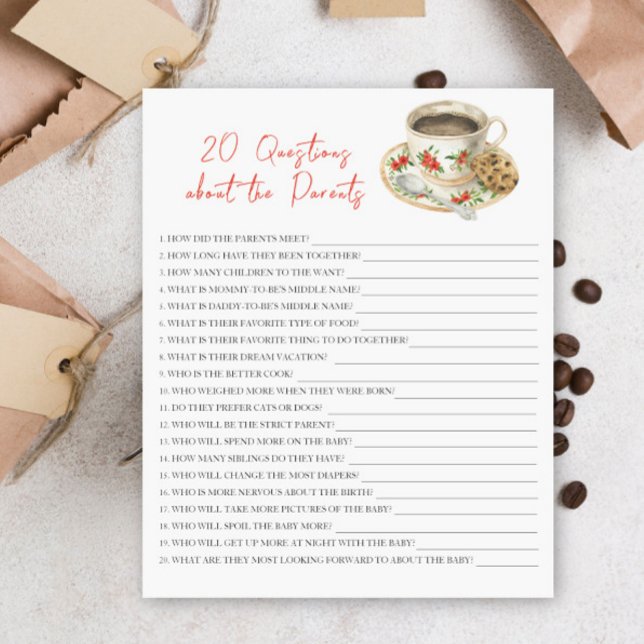 Lámina El bebé está preparando café - 20 preguntas sobre  (Subido por el creador)