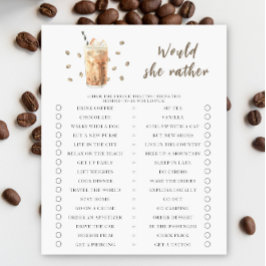 Lámina El bebé está preparando café con hielo ¿Qué prefer