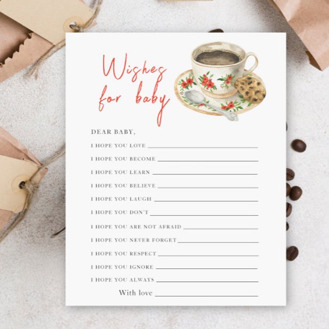 Lámina El bebé está preparando café - deseos para el bebé (Subido por el creador)