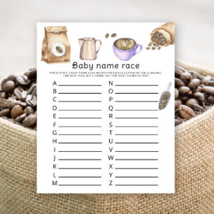 Lámina El bebé está preparando café - Juego de la carrera