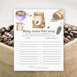Lámina El bebé está preparando café - Nombra ese juego de
