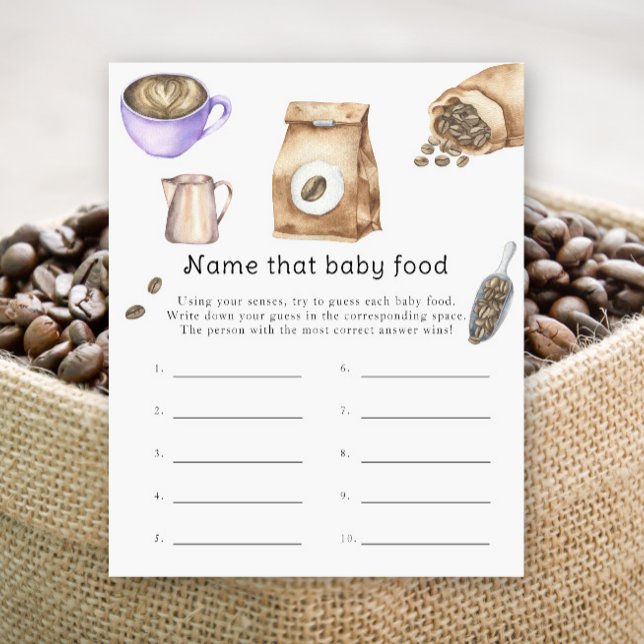 Lámina El bebé está preparando café - Nombre a ese alimen (Subido por el creador)