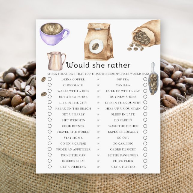 Lámina El bebé está preparando café ¿Qué preferiría (Subido por el creador)