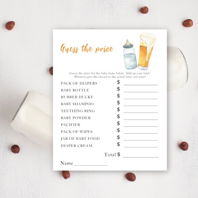 Lámina El bebé está preparando cerveza - Juego de adivina (Subido por el creador)