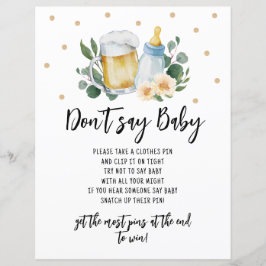 Lámina El bebé está preparando la vegetación No digas jue