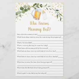 Lámina El bebé está preparando la vegetación que conoce a