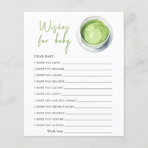 Lámina El bebé está preparando matcha - deseos para el be
