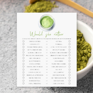 Lámina El bebé está preparando Matcha ¿Qué preferiría