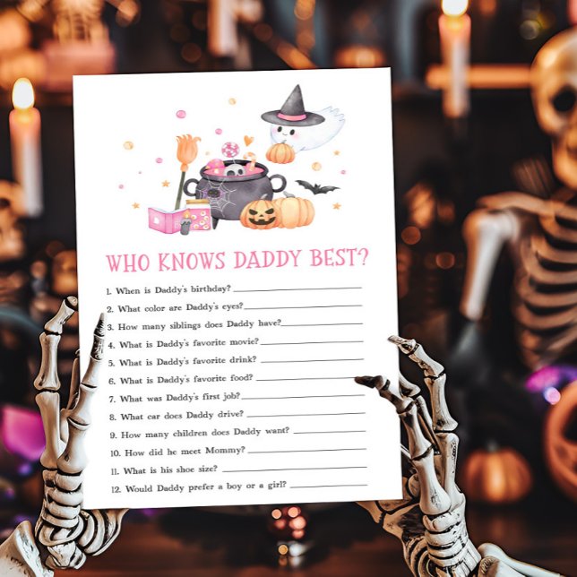 Lámina El bebé está preparando rosado que conoce a papá m (Baby is Brewing Baby Shower Who knows Daddy Best Game)