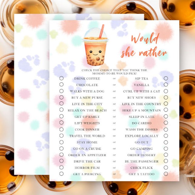 Lámina El bebé está preparando té de burbujas ¿Qué prefer (Subido por el creador)