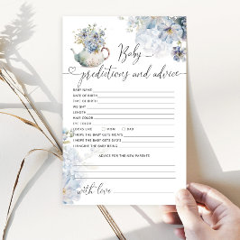 Lámina El bebé floral azul está preparando predicciones y