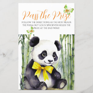 Lámina El bebé Panda lleva Baby Shower al juego del premi