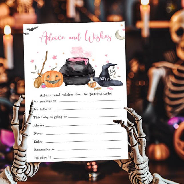 Lámina El bebé rosado está preparando consejos y deseos (Baby is Brewing Baby Shower Advice and Wishes Game)