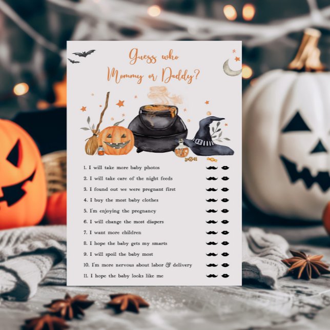 Lámina El bebé se está preparando para adivinar quién es  (Baby is Brewing Baby Shower Guess who Mommy or Daddy Game)