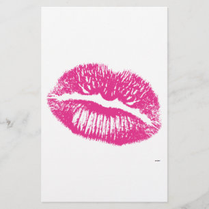 Lámina El beso, los labios rosas