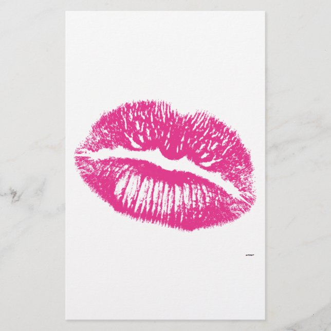 Lámina El beso, los labios rosas (Anverso)