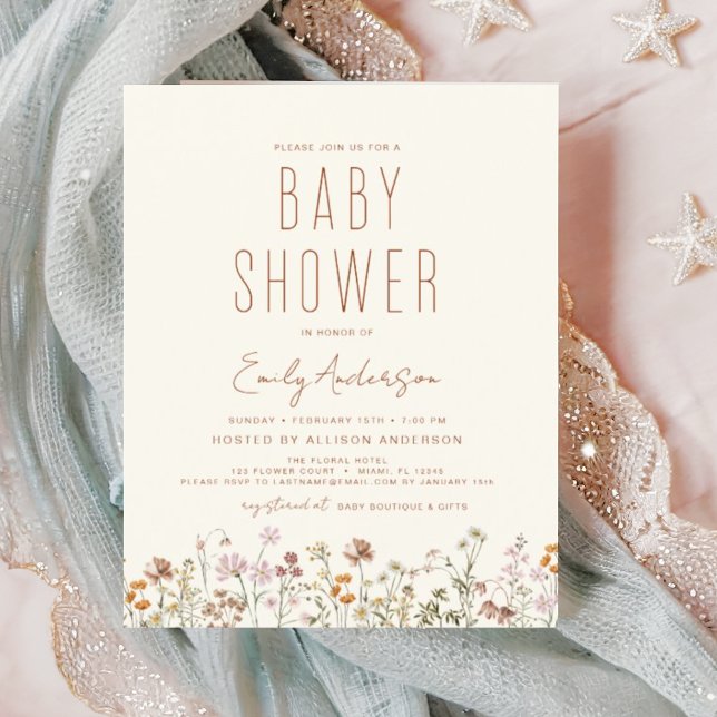 Lámina El Boho de Flor Silvestre Presupuesto Baby Shower  (Subido por el creador)